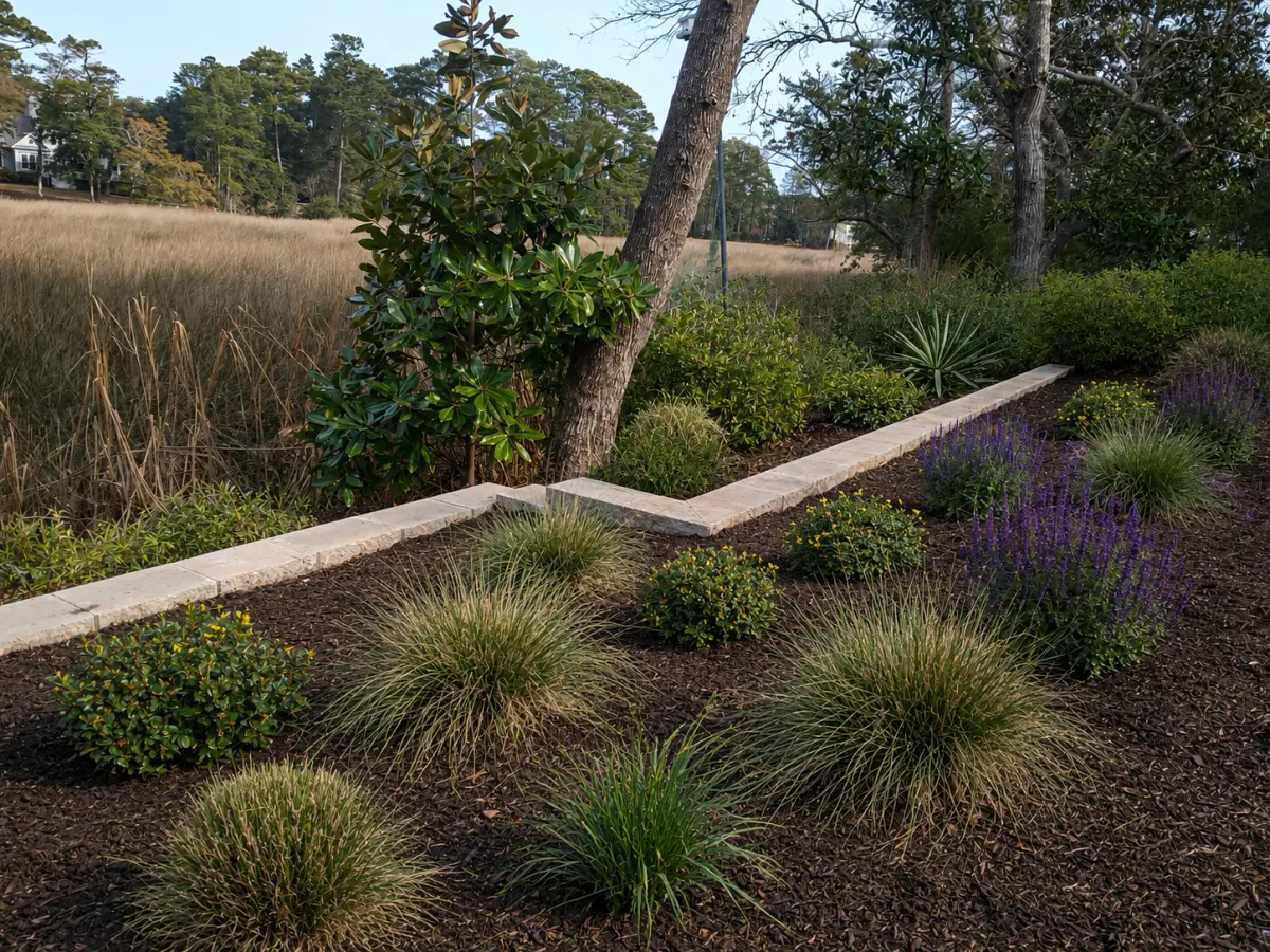 Placeholder image for a raised retaining wall section